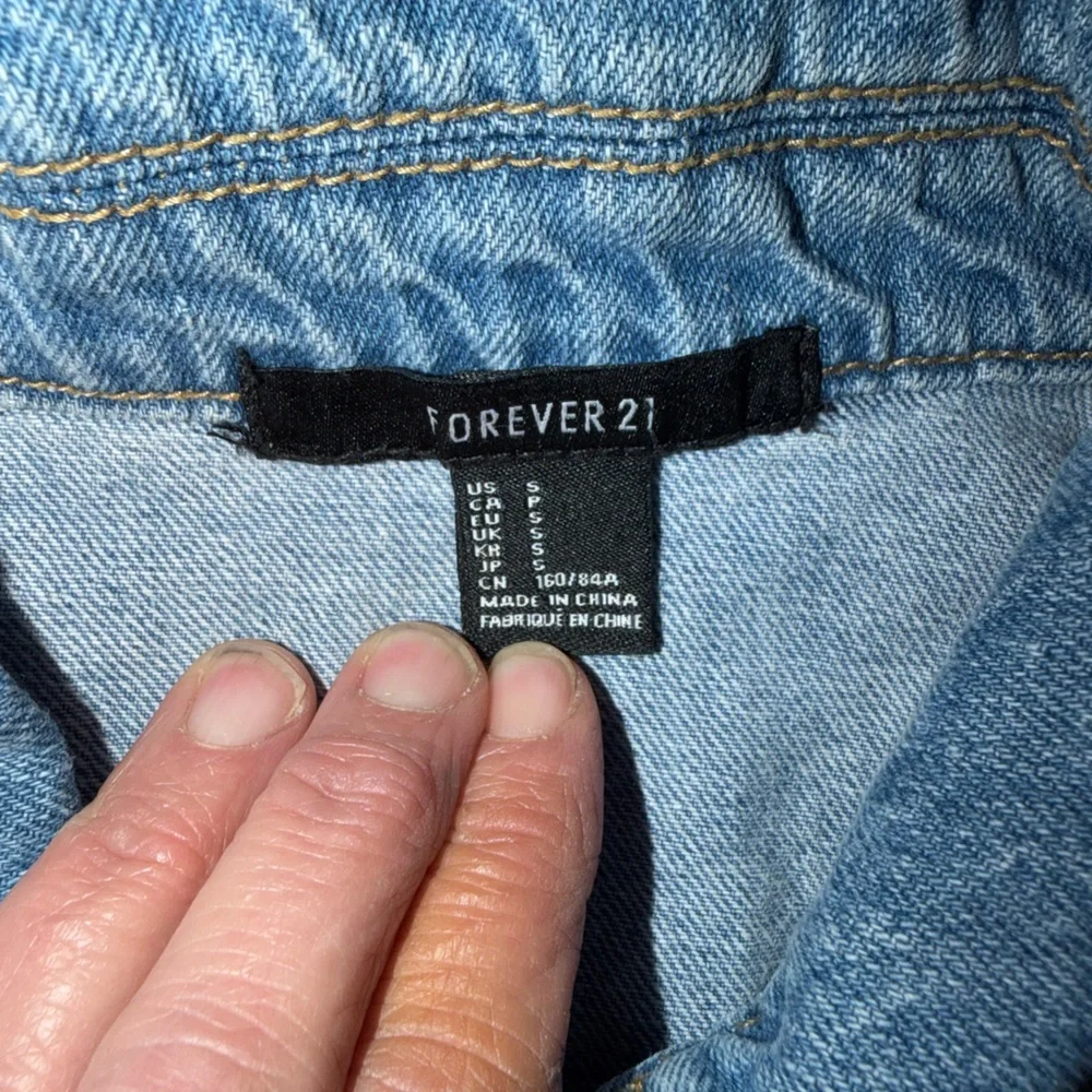 Forever 21 Blue Denim Studded‎ Vest
